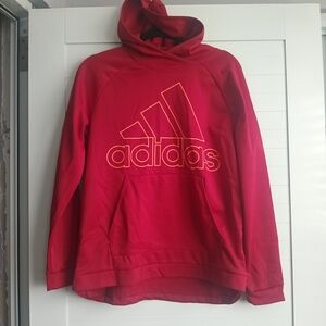 Adidas Women's Team Issue Pullover Hoodie in red Sportwear